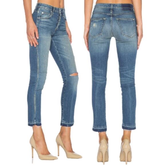 Amo Babe Dive Bar Destroyed High Rise Jeans Size 26 - Picture 1 of 9